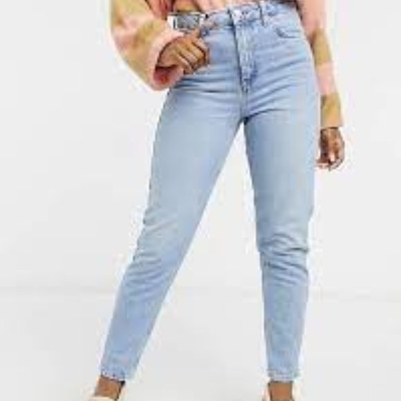 Topshop Pants - Topshop MOM - Relaxed fit jeans - bleach/bleached denim Size W28 L32